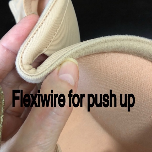 NWT B-D backless deep plunge multiway BEIGE padded 1/4 cup flexi push up bra - Picture 9 of 13